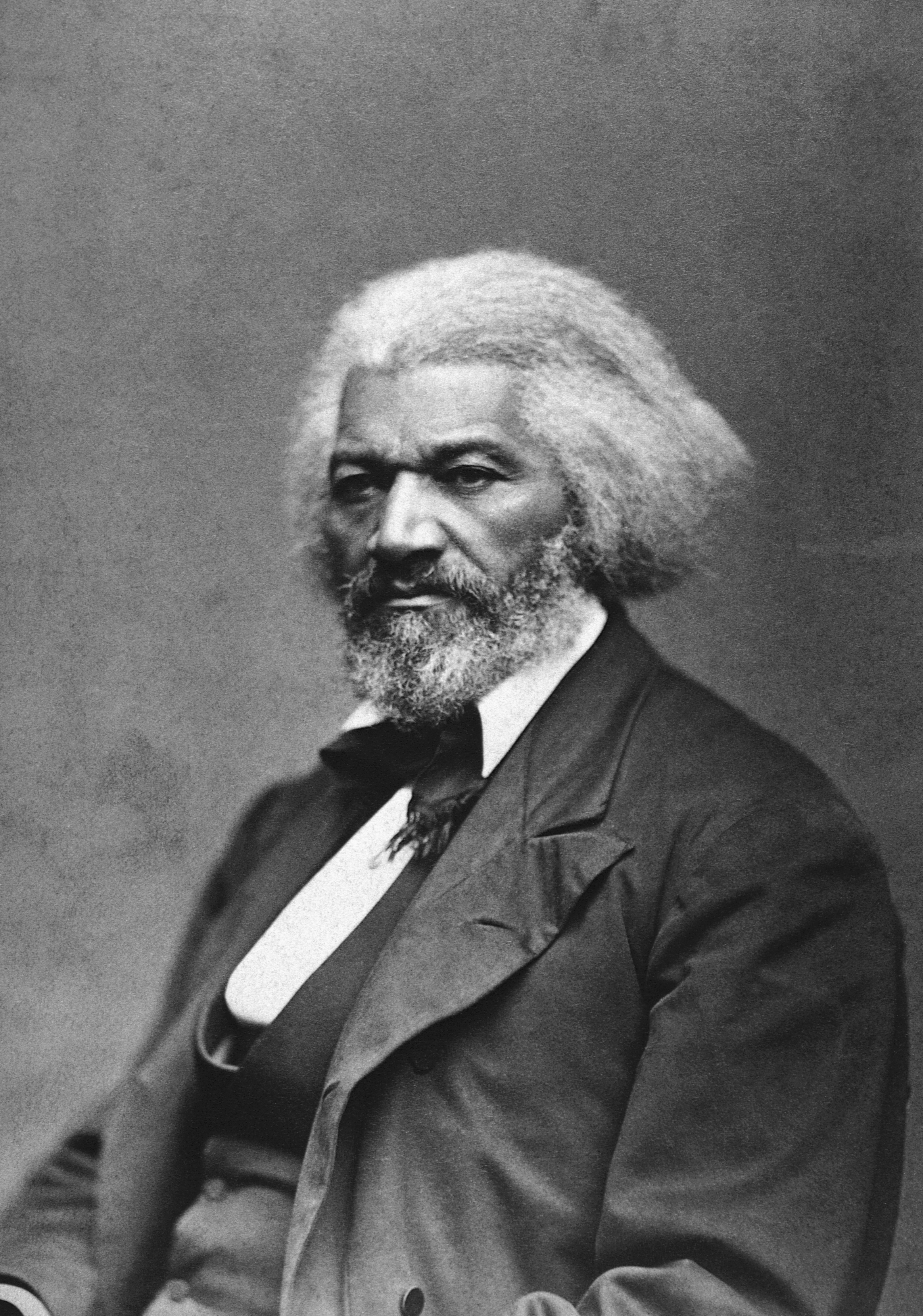 Black-and-white photograph of Frederick Douglass