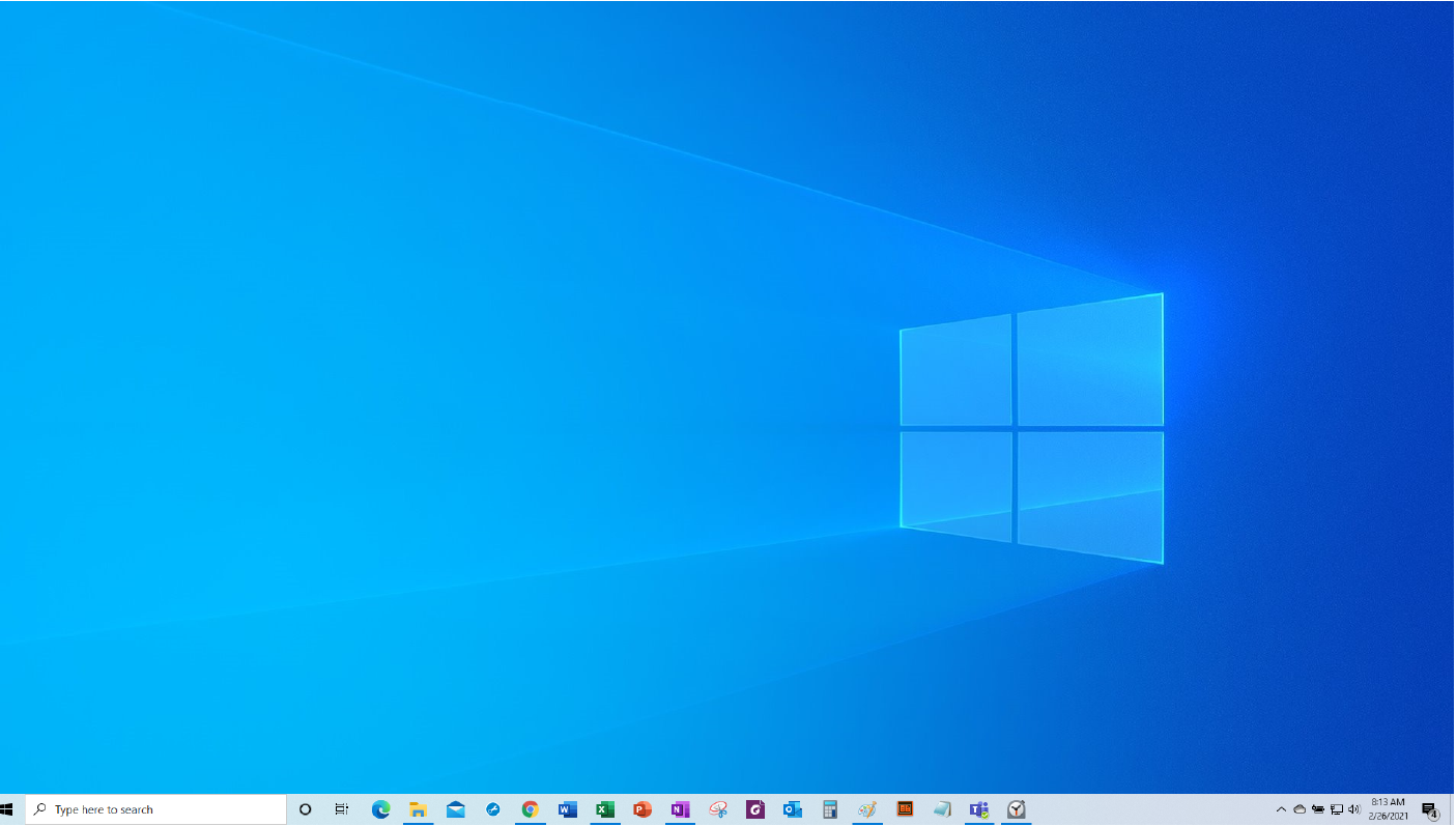 Windows Main Screen