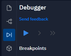 The Replit debugger panel.