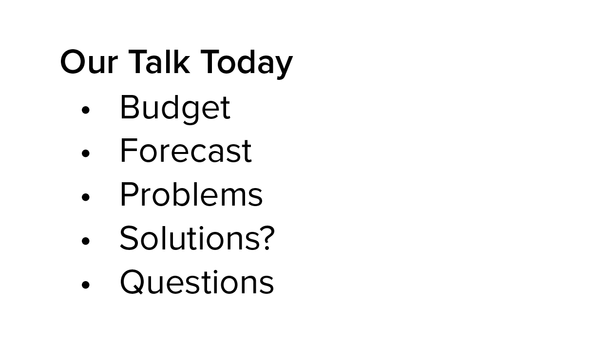 The same agenda with much shorter and consistent labels.