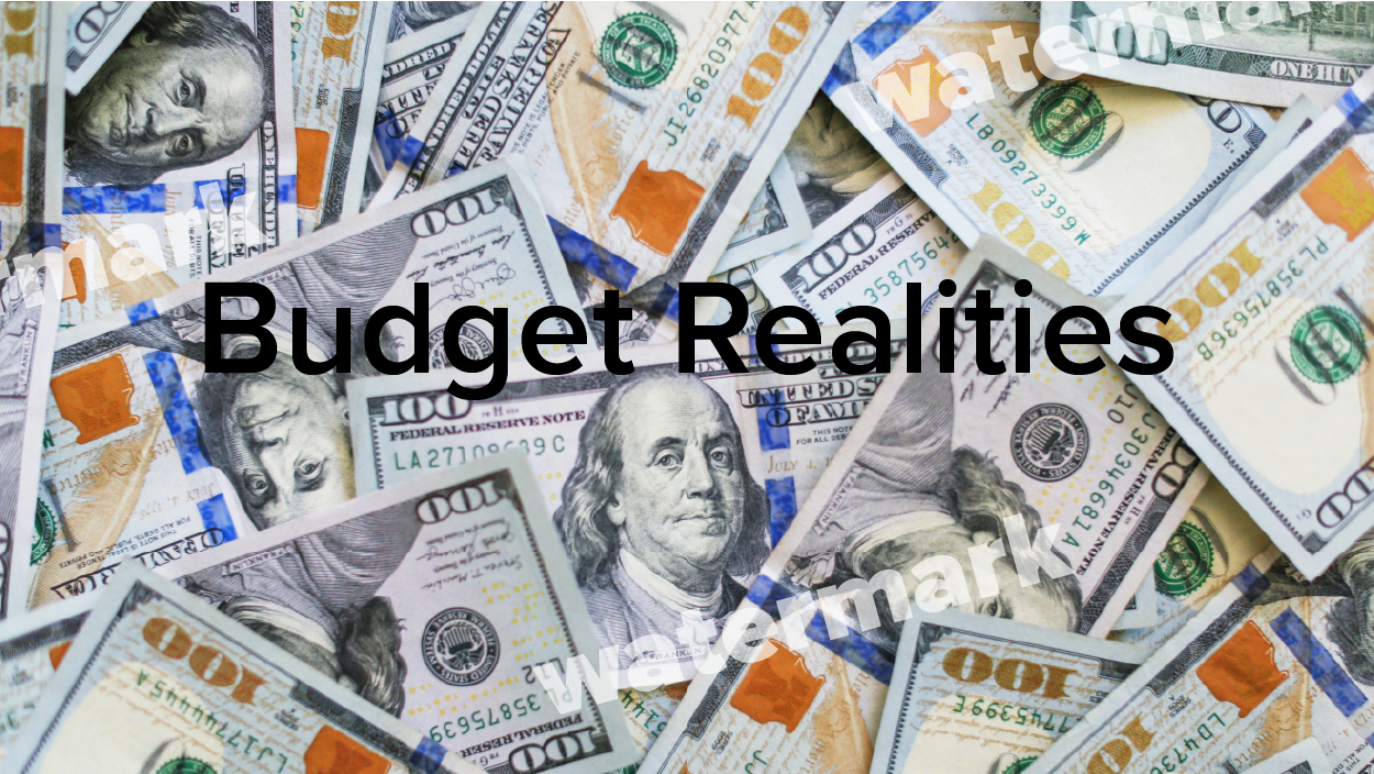 A slide with a background of money and the words 