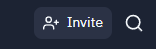 The Invite button on the top right-hand corner of Replit.