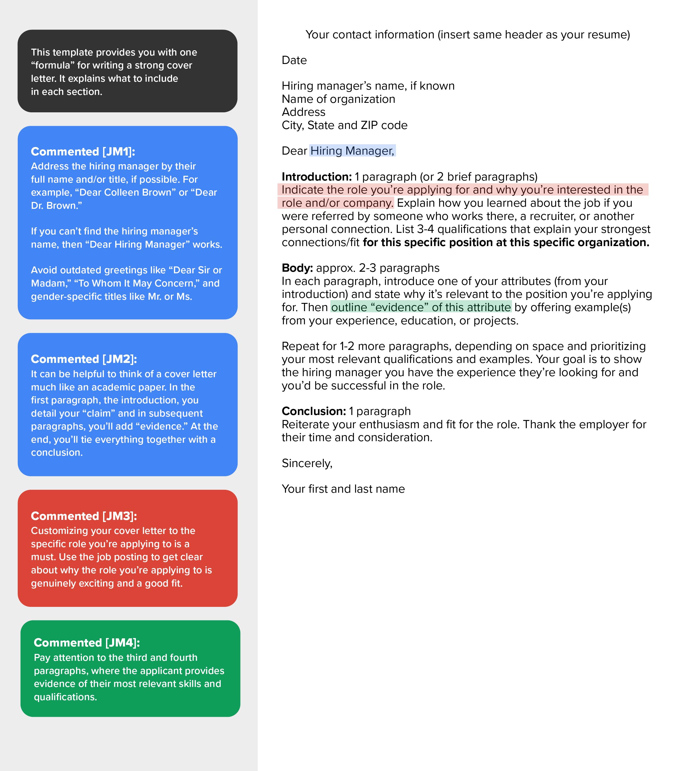 Cover Letter Template