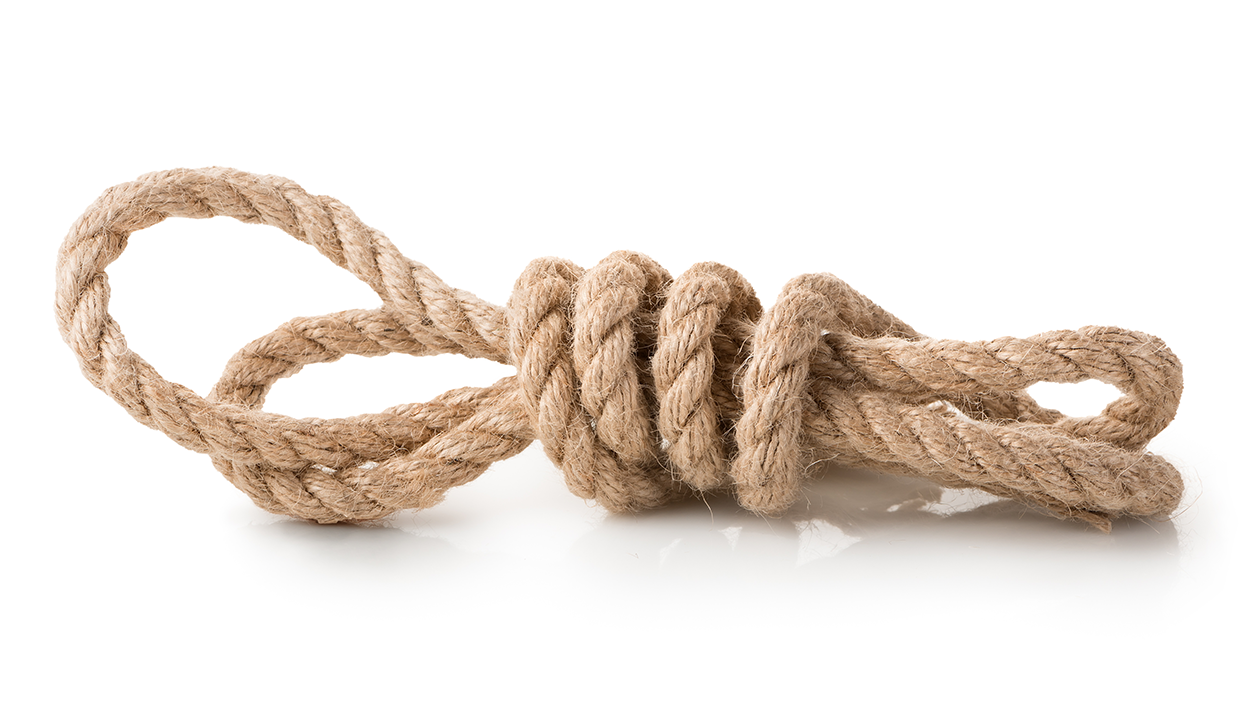 A photo of a rope.