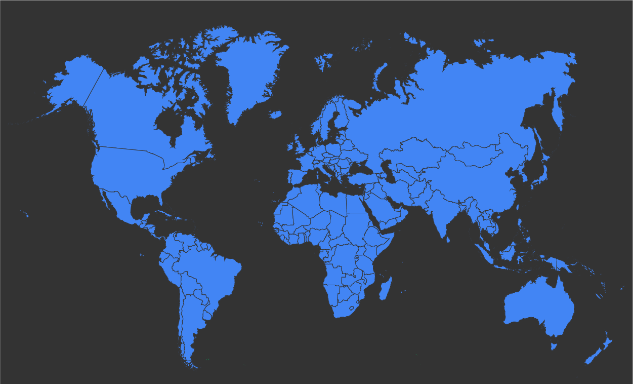 A map of the world.