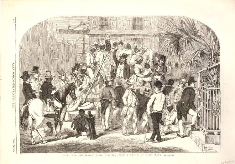 Image of auction of enslaved persons