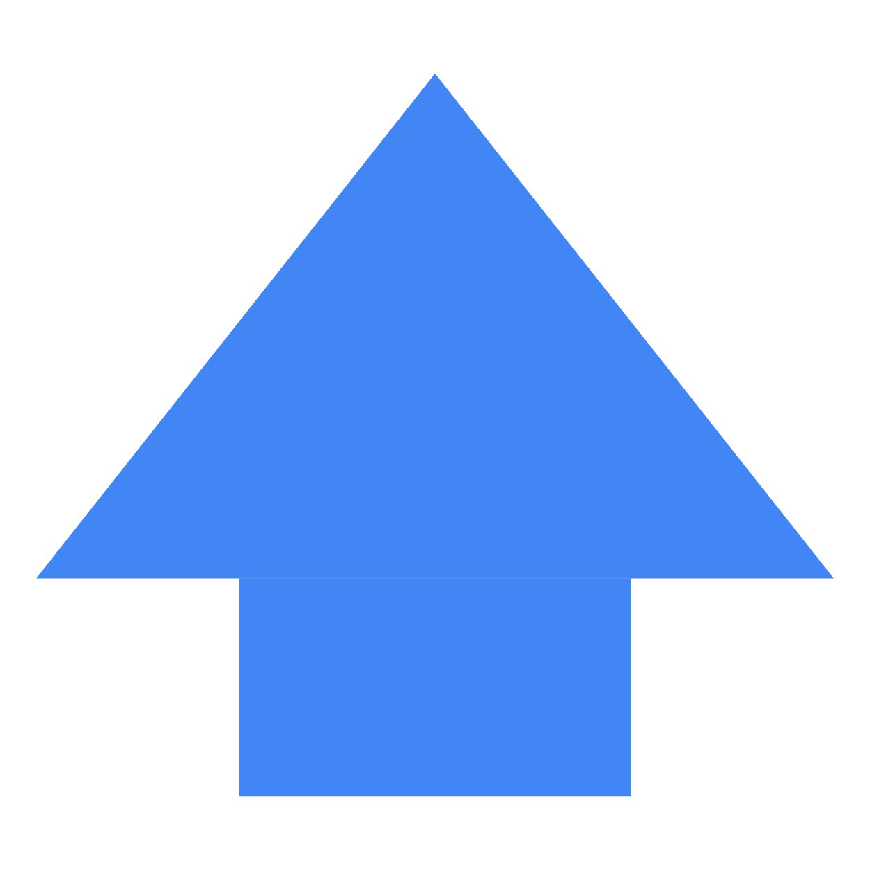 An upward-facing arrow