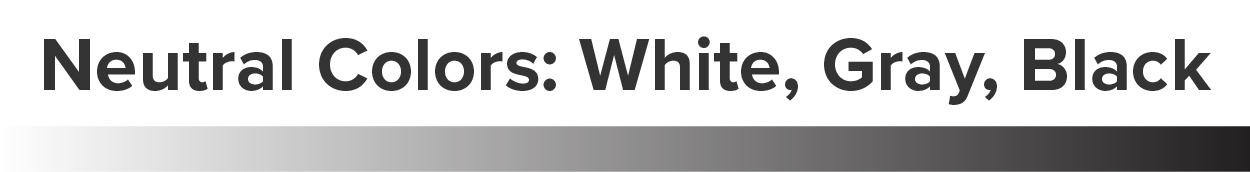 white, gray, black