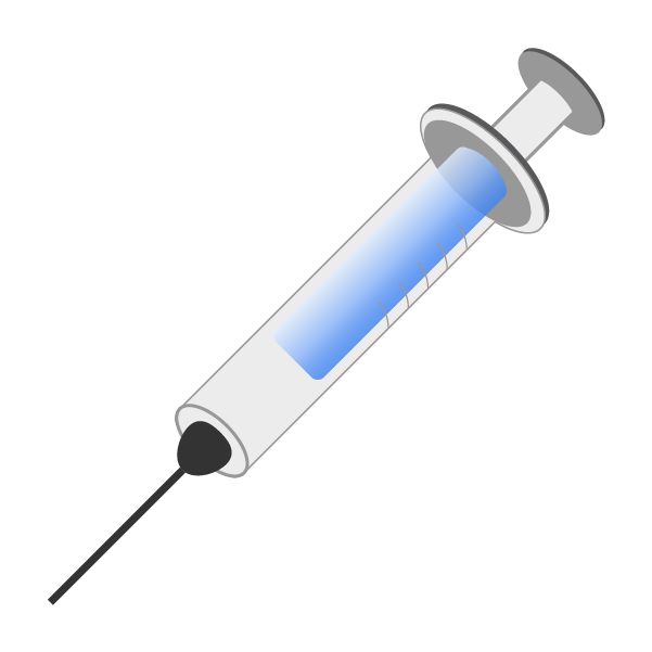 An illustration of a needle and syringe.