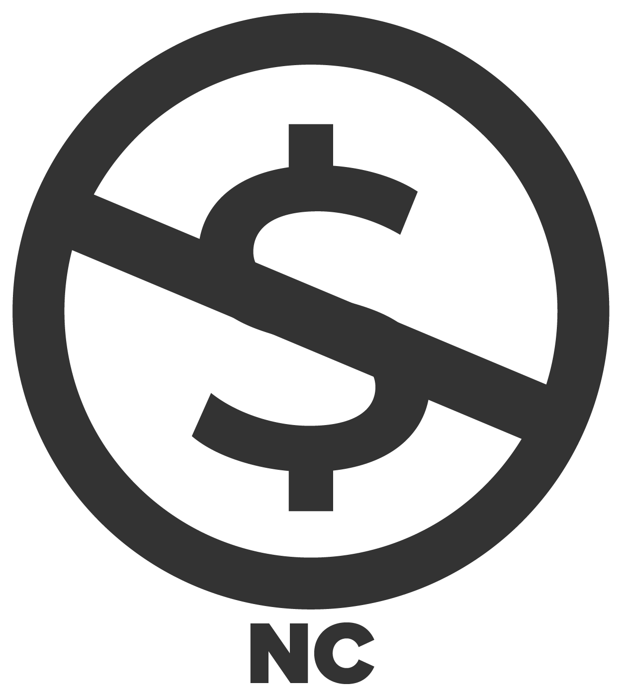 The noncommercial symbol.