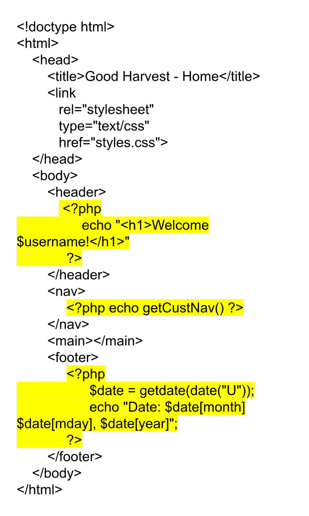 Original code: index.php.