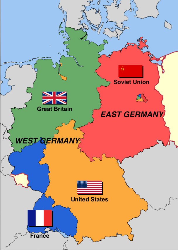 During the Potsdam conference, leaders of the Allied powers divided Germany and the city of Berlin into zones of occupation.