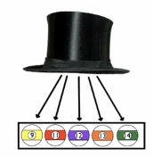 5 striped billiard balls