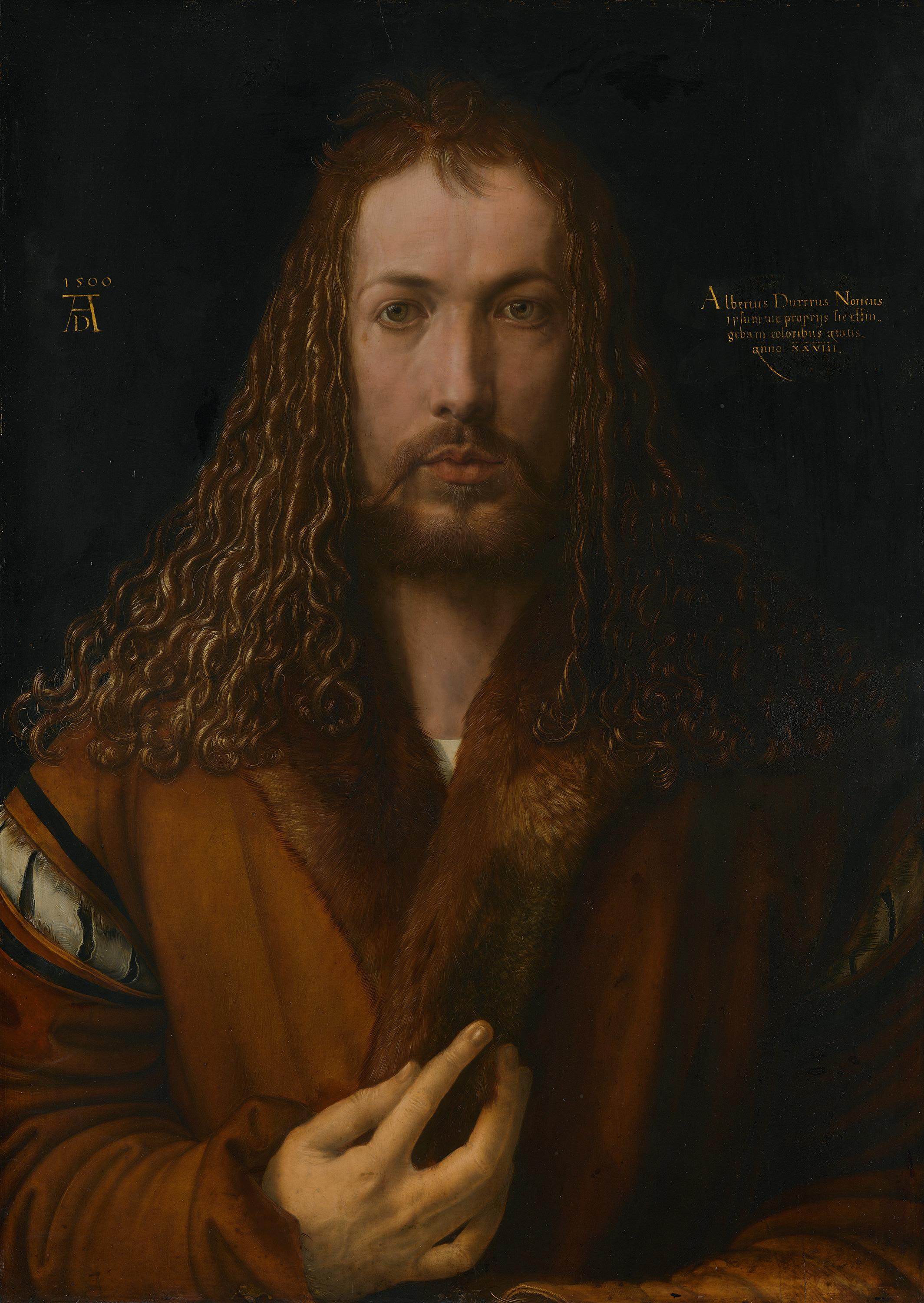 Albrecht Dürer (1471–1528) Self-Portrait at 28 Alte Pinakothek, Munich 1500 Oil on lime Self-portrait at age 28