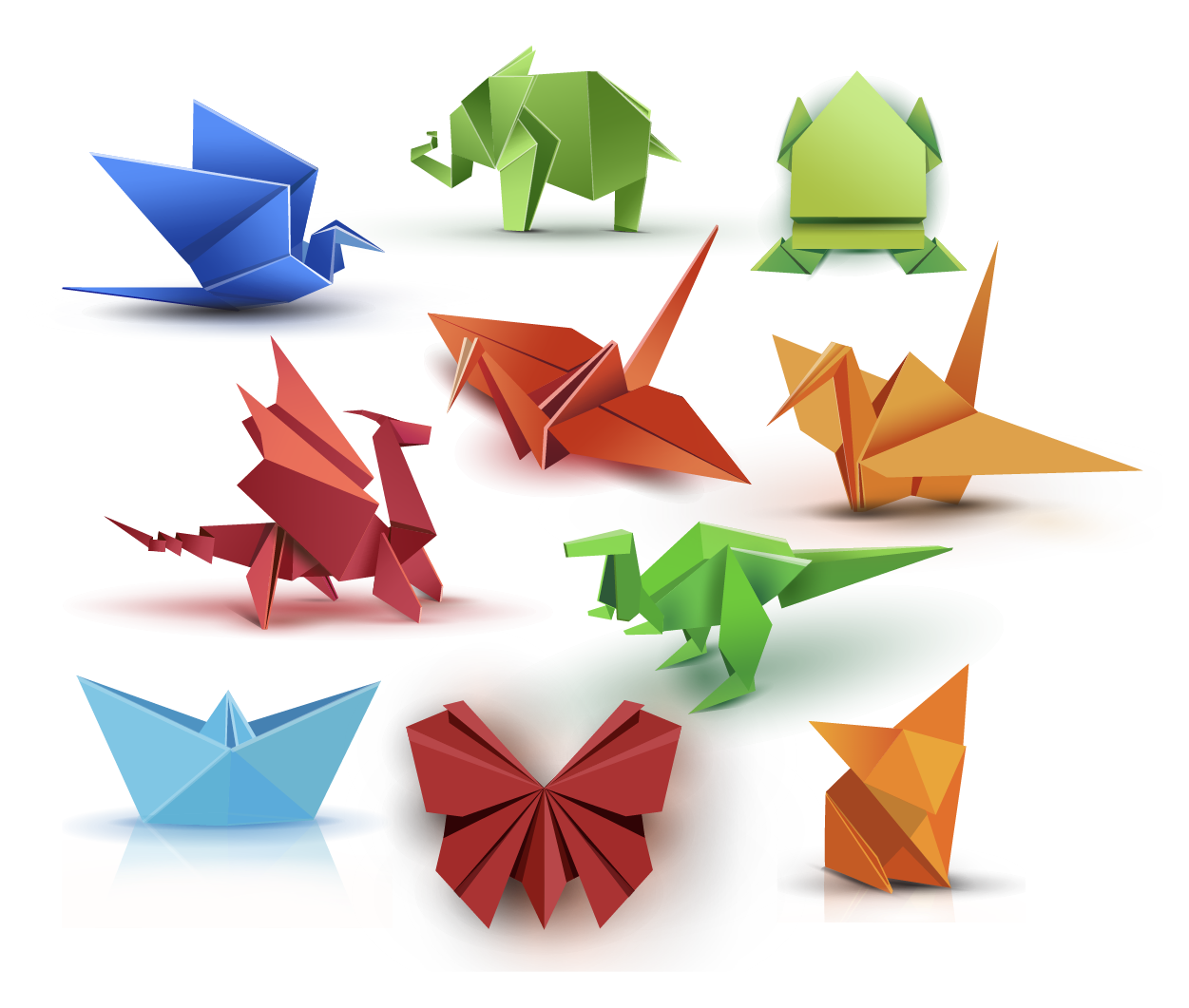 Origami examples.