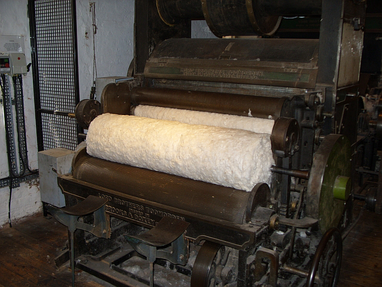 cotton being ginned