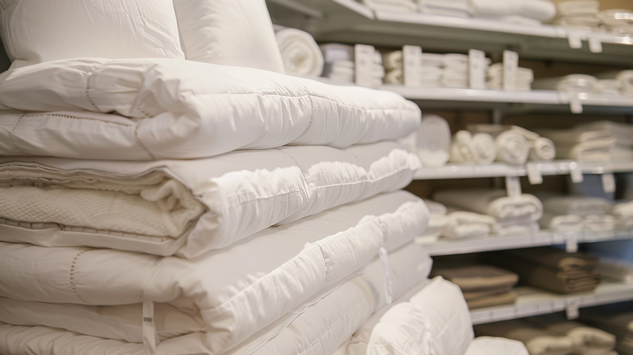 cotton goods on shelf