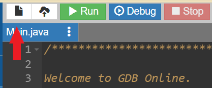 Icon for Adding a New File.