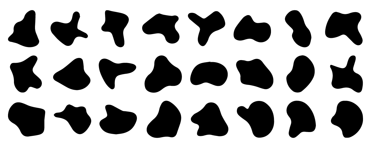Blob shape collection. Vector illustration