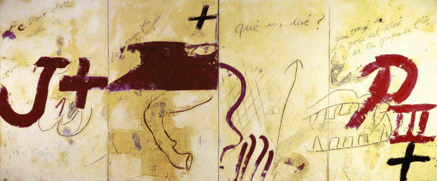Antoni Tàpies (1923–2012) Les Quatres Cròniques Tarradellas Room, Palace of the Generalitat of Catalonia, Spain1990Frieze