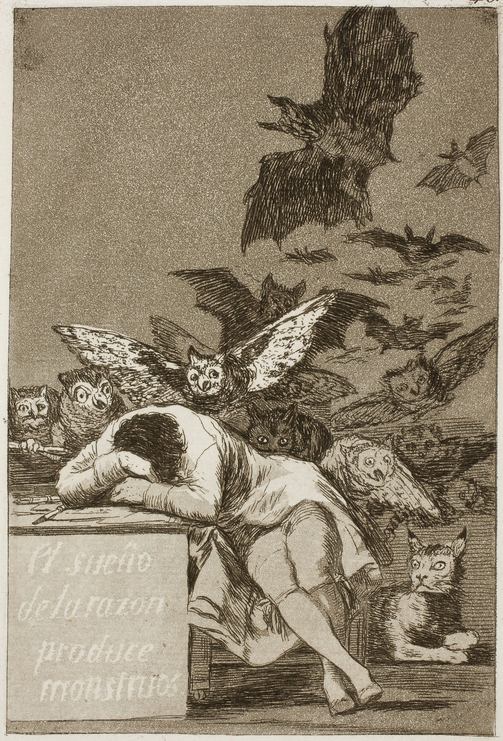 Francisco Goya (1746–1828)The Sleep of Reason Produces NightmaresMuseo del Prado, Madrid1799Etching and aquatint