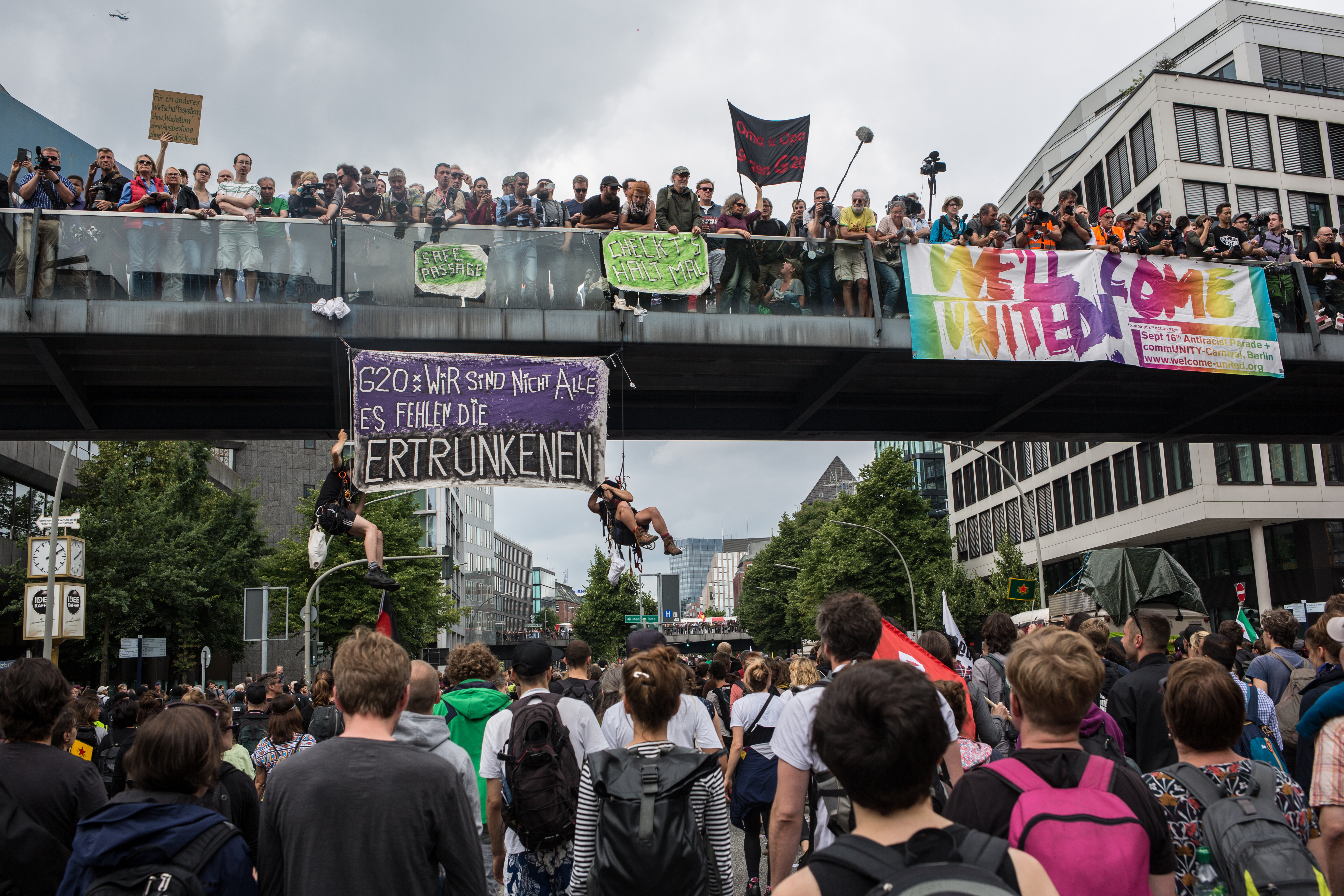 Sometimes, people protest the idea of free trade, with the belief that free trade harms local economies.