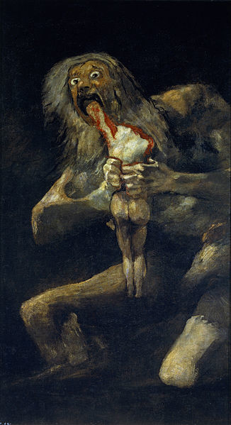Saturn Devouring One of His Children by Francisco de Goya1819-1823Oil on canvas Saturn Devouring One of His Children by Francisco de Goya1819-1823Oil on canvas