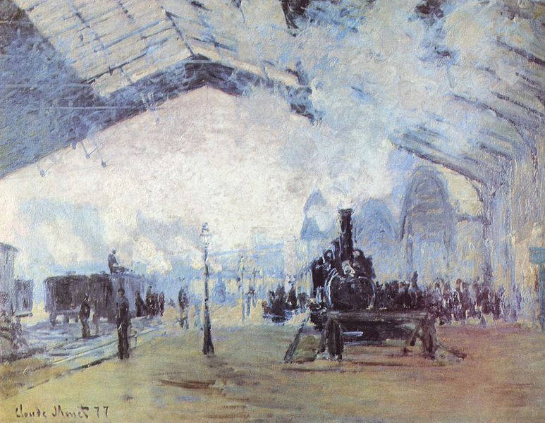 Gare St. Lazare Train Station by Claude Monet1877Oil on canvas Gare St. Lazare Train Station by Claude Monet1877Oil on canvas