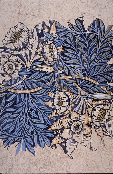 Tulip and Willow Design by William Morris1873Woodblock printed fabric Tulip and Willow Design by William Morris1873Woodblock printed fabric