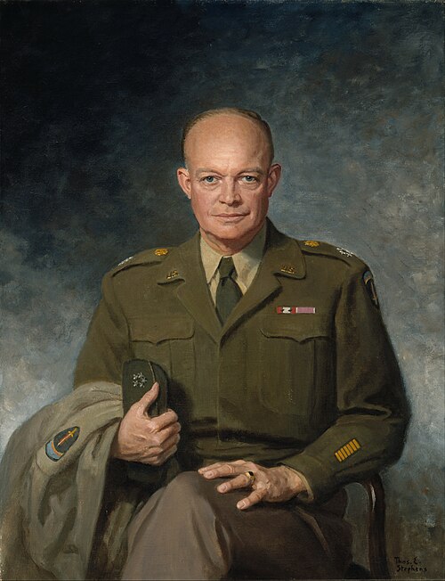 A portrait of President Eisenhower.