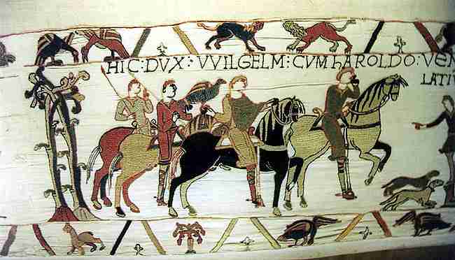 William the Conqueror and Harold from Bayeux Tapestry1066-1082 ADBayeux, France
