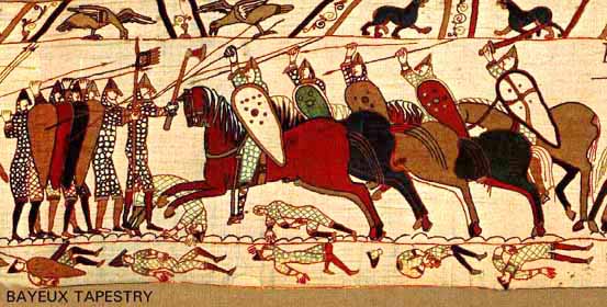 Battle of Hastings from Bayeux Tapestry1066-1082 ADBayeux, France