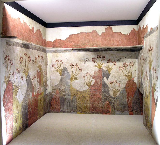 Fresco of Springtime LandscapeBefore 1630 BCBuon (wet) Fresco