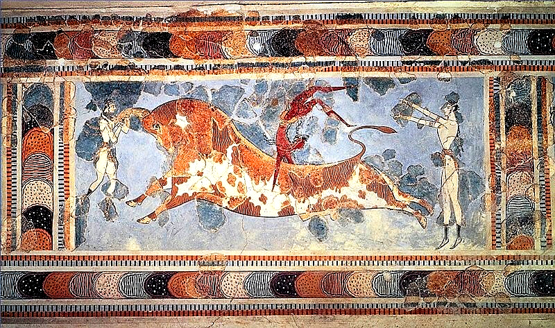 Bull Leaping (from palace at Knossos)1550-1450 BCBuon (wet) Fresco