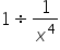1 divided by 1 over x to the power of 4